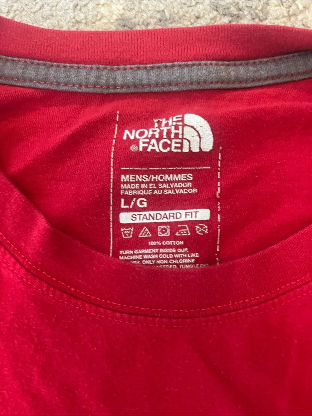 The North Face Red Short Sleeve Logo Tee